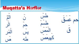     Müqəttəə hərfləri
